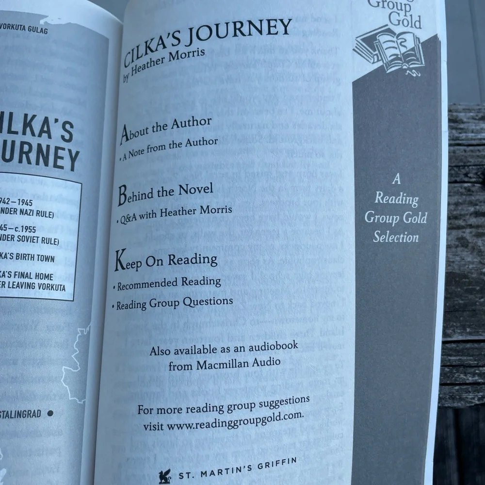 Cilka’s Journey by Heather Morris Fiction Based on True Story Softcover Book